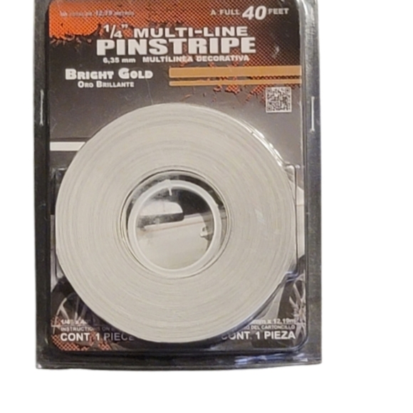 GOLD Pin STRIPE bright gold 1/4" multi line, full 40 feet - Picture 3 of 7